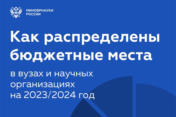 Минобрнауки России подвело итоги распределения бюджетных мест вузам и научным организациям на 2023-2024 учебный год