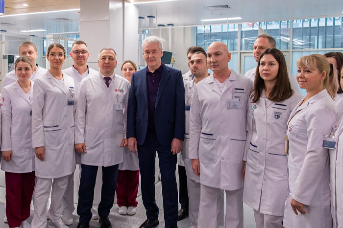 Сергей Собянин открыл скоропомощной стационарный корпус ГКБ имени В.В. Вересаева